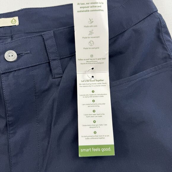 NWT Tasc Motion Tailored Fit Classic Navy Blue Chino Bamboo Pants Mens 36x34‎ - Picture 7 of 10